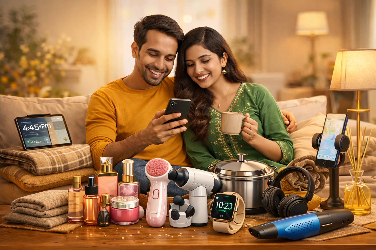 Home decor items including wall decor, decorative lights and modern home accessories for stylish interiors