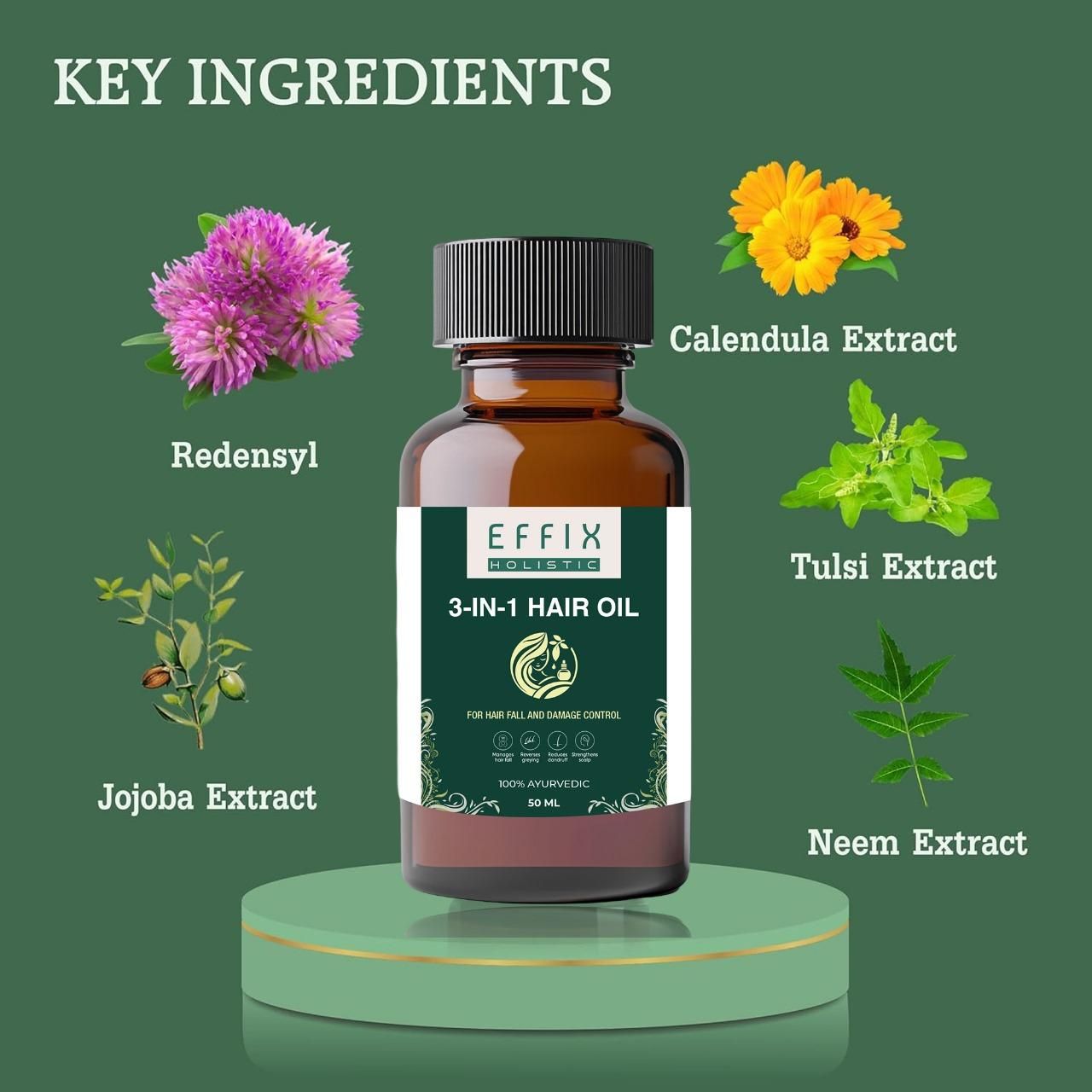 3 in 1 Hair Grow Oil - 50ML | Hair Growth & Hair Fall Control Oil  (Pack of 2)