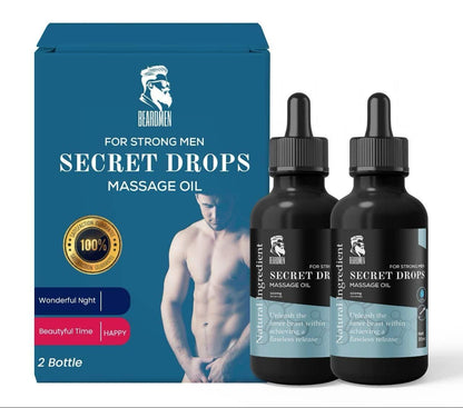 A Secret Drops Massage Oil For Men's 60ml l Men Intimate Wellness Massage Oil - 2 Pcs