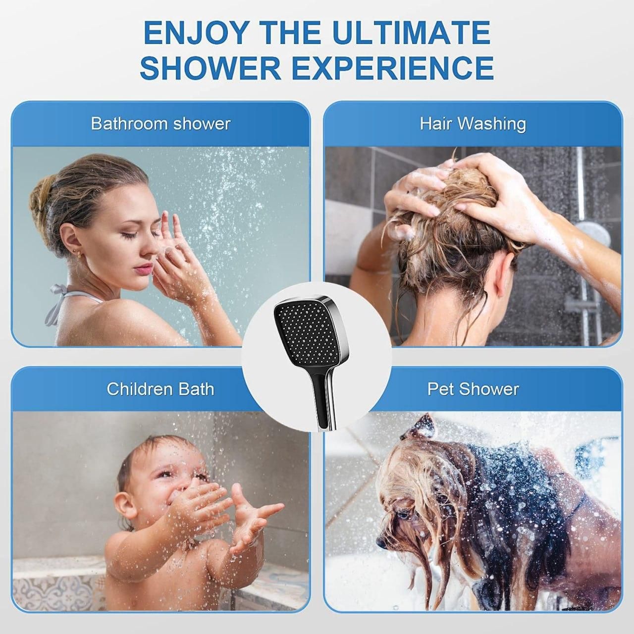 7 Modes Large Shower Head l High Pressure Handheld Shower Heads