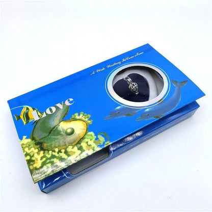 1 Real Pearl Pendent Necklace Set Freshwater Shell Oyster Ocean  l Valentine Special Gift Love