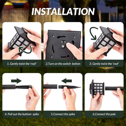 A Solar Garden Yard Light Pack of 6 | Outdoor Solar Lights for Garden & Lawn