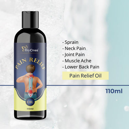.TryOnes Pain Relief Ortho Oil, 100% Natural Ayurvedic Oil 110ml (BOGO)
