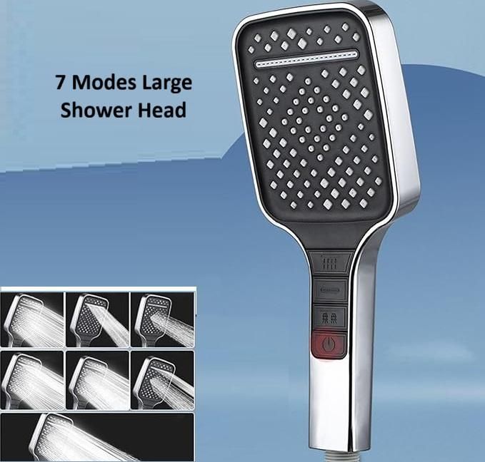 7 Modes Large Shower Head l High Pressure Handheld Shower Heads