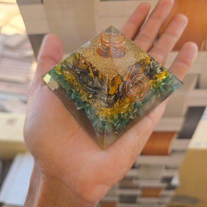 A Money Magnet Pyramid Real Crystals Wealth Pyramid for Prosperity, Abundance & Good Luck l Vaastu & Feng Shuai